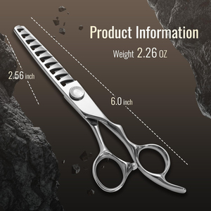 Premium Upgraded Vg10 6" Right-Handed Hairdressing Scissors Chunker Hair <b>Thinning</b> <b>Mirror</b> Polished Stainless Steel - Product Image 3