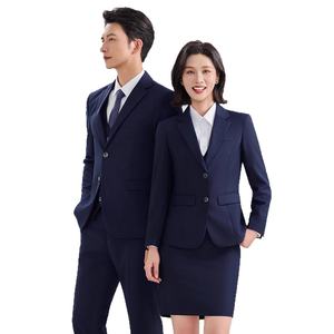 Traje de uniforme de trabajo Formal negro para hombres y mujeres con cremallera para finanzas, banca, seguro, enseñanza, valores, entrevistas inmobiliarias - Product Image 5