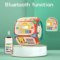 Cube d'activité Portable pour bébé, jouets éducatifs 8 en 1, apprentissage polyédrique multifonctionnel, ensemble de batterie sensoriel pour enfants, nouvelle collection