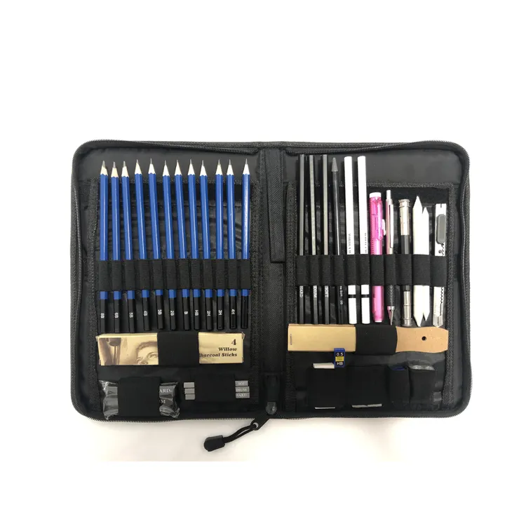 Xinbowen conjunto automático de lápis de desenho, 40 pcs, conjunto de papelaria, cor de desenho