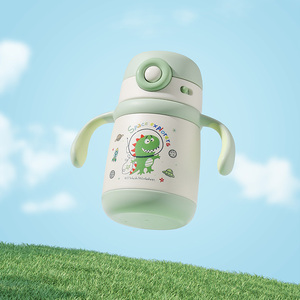 PINKAH Top Vente 300ML Sans BPA Étanche Double Paroi En Acier Inoxydable Isolé Enfants Formation Tasse Poignée Paille 6-12 Heures - Product Image 5