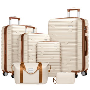 6-teiliges ABS-Luxus-Reisekoffer-Set 7/12/16/20/24/28 Zoll – Modische Taschen mit Exklusivem Design, Langlebig und im Heißen Verkauf – Für Damen-Schönheit - Product Image 1