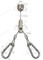 Meilleure pince de câble chromée de Chine personnalisée Oem pour kit de suspension de cadre photo pour fils, câbles et assemblages