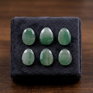 Cabujón de Aventurina Verde Natural, Calibrado, Forma de Huevo, Corte Rosa, Pulido a Mano, Cristales de Cuarzo Esmeralda, Gemas Sueltas de Terceros - Product Image 3