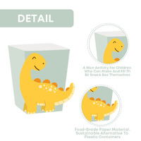 Xieli Décorations de fête sur le thème des animaux Conteneur de nourriture en papier Boîte à pop-corn à motif de dinosaure