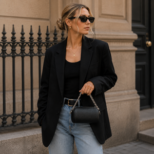 Borse a tracolla piccole da <span class=keywords><strong>donna</strong></span> in pelle vegana Quiet Luxury, con fodera in poliestere, chiusura a cerniera, design casual, catena, all'ingrosso - Product Image 4