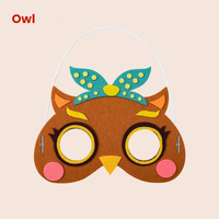 Dropshipping Cadeau Non-tissé Parent-enfant Fait à la main Matériel de bricolage Masque animal Jouets éducatifs Masque de dessin animé pour enfants