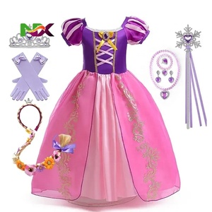 Disfraz de Princesa de Halloween para Niñas, Elsa, Anna, Reina de las Nieves, <span class=keywords><strong>Rapunzel</strong></span>, Blancanieves, Disfraz de Carnaval para Niños - Product Image 3