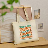 Sac fourre-tout personnalisé en toile avec citation de showgirl : « Non tout le monde peut s'offrir ça, ma énergie a un prix cher », motif sac à bandoulière personnalisé