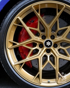 722Auto NB Gold Multi Spoke, Llanta Forjada de 1 Pieza, 19-23 Pulgadas, 5x112 5x114.3 5x120, Cóncava Profunda, para Bentley Continental GT, <span class=keywords><strong>Rolls</strong></span> <span class=keywords><strong>Royce</strong></span> - Product Image 2