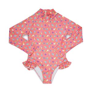 Traje de Baño de Manga Larga para Niñas, Traje de Baño de una Pieza para Bebés y Niños Pequeños - Product Image 1