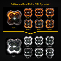 Barre lumineuse LED modulaire connectable de 22, 32, 37, 42, 47, 53 pouces, blanc ambre, DRL, étanche IP67, faisceau combiné 760W pour camions pick-up 4x4