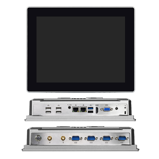 Zeroone 12.1'' Industrial Touch Panel PC All-in-One Flat Front Shell with Linux OS IP65 Embedded PC Window One-Touch Accessory