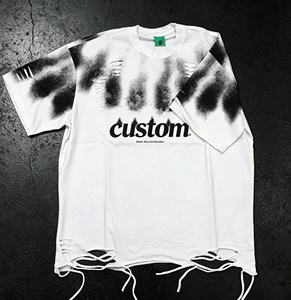 Camiseta de Manga Corta Extra Grande Personalizada para Hombre con Estampado de Letras, Estilo Urbano, Cuello Redondo, Informal - Product Image 1