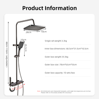 Meilleure vente en stock : Ensemble de douche thermostatique à touches piano, 4 modes, 4 sorties, jet doux, chromé – Le favori d'Europe et d'Amérique