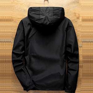 男士拉链夹克薄款运动休闲连帽夹克定制Logo热转印丝印 - Product Image 5