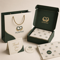 Boîtes d'expédition personnalisées avec sacs en papier de luxe, papier de soie, cartes et autocollants pour emballages de marques de mode sur mesure HONPAK