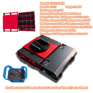 50TR電動マルチローラー運搬ローラー移動スケート、機械搬送用、リモコン式電動機器移動装置 - Product Image 2