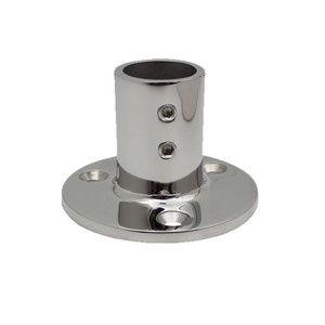 Base de tuyau en acier inoxydable 316 poli miroir avec montage à bride pour rampes marines - Product Image 1