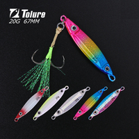 Haute qualité 20g 3D Double yeux coulant leurre métal jigging appât pour la pêche en mer salée attire les thons saumon dorade bar
