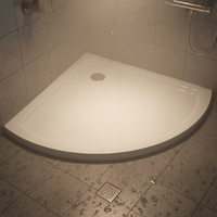 Receveur de douche en acrylique/ABS de style moderne de haute qualité 1200x800x50mm, capacité 250kg, avec drain linéaire pour salle de bain