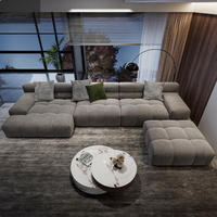 Canapé sectionnel moderne en tissu pour salon, ensemble de canapés de luxe en forme de L pour la maison, mobilier d'angle pour hôtels, canapé nordique