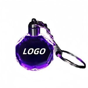 High Quality Eco-Friendly Quartz Crystal Silver UV Printed LED Flash Customized Family Photo Frame Gift Waterproof Keychain