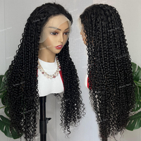Perruque de 30 pouces en cheveux naturels cambodgiens, boucles Pixie, avec dentelle HD transparente, perruques 360 Full Lace Frontal en cheveux humains vierges avec baby hair