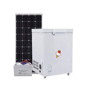 Réfrigérateur à double porte <span class=keywords><strong>solaire</strong></span> 24V <span class=keywords><strong>pour</strong></span> extérieur, certifié CE RoHS TUV, capacité 150-199L, batterie et <span class=keywords><strong>panneau</strong></span> <span class=keywords><strong>solaire</strong></span> inclus, <span class=keywords><strong>pour</strong></span> usage commercial - Product Image 1