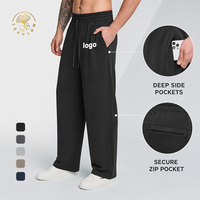 Pantalones de Hombre de Pierna Ancha, Estilo Ejecutivo, Premium, de Alta Calidad, Tela Lisa, Marca Privada, Estilo Holgado