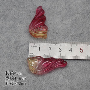 Manufacturer Wholesale New Product Diy Handmade Hair Crown Jewelry Material Czech Glaze Two-color Wing <b>Crystal</b> <b>Accessories</b> - Product Image 3