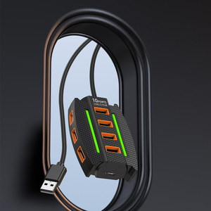 <span class=keywords><strong>USBhub</strong></span> USB 2.0 Fuente de alimentación externa de 10 puertos con luz ambiental - Product Image 4