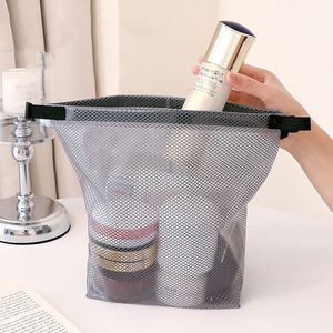 Pochette de maquillage imperméable en EVA, organiseur de cosmétiques transparent, sac à main avec filet pour les voyages et le rangement dans la salle de bain - Product Image 6