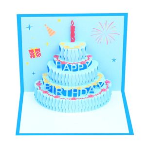 Tarta de cumpleaños con vela 3D tarjetas emergentes Carta de invitación de fiesta de cumpleaños Regalos de cumpleaños para familiares y <span class=keywords><strong>amigos</strong></span> Tarjetas de felicitación - Product Image 5