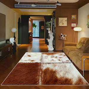 พรมลายสัตว์รูปทรงสี่เหลี่ยมผืนผ้า ผลิตจากวัสดุเลียนแบบขนแคชเมียร์ สำหรับปูพื้นบ้าน ห้องนั่งเล่น ห้องนอน ป้องกันการลื่นและคราบสกปรก - Product Image 1