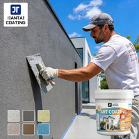 Peinture liquide effet pierre résistante aux UV, texture marbre, application pour revêtement mural extérieur, peinture murale extérieure texturée colorée