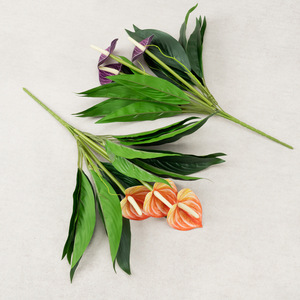 Flores de Seda Artificiales con Forma de Flamenco Estilo Pastoral, Decoración para Hoteles B&B, Decoración de Interiores, Arreglos Florales - Product Image 3