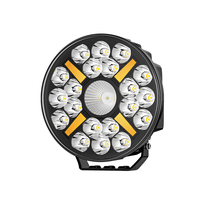 DXZ 9R04 Phare de conduite à 21 LED de 9 pouces avec faisceau spot et DRL 24V blanc jaune pour camion SUV 4x4