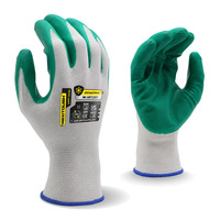 Guantes de Trabajo MaxiTough de Poliéster Calibre 13 con Recubrimiento de Nitrilo Liso, Transpirables, Flexibles, Resistentes a la Grasa, Guantes de Seguridad Industriales