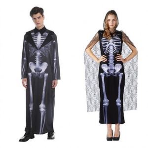 Conjunto de Pijamas Familiares de Halloween con Estampado de Esqueletos, Manga Larga, Personalizados y Cómodos, Gran Venta, 4ourcostumes - Product Image 6