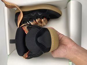 Luxury Leather Sports <b>Shoes</b> High Quality Sneakers with Thick Soles and <b>Wide</b> Laces Fashionable and Trendy for Summer and Autumn - Product Image 5
