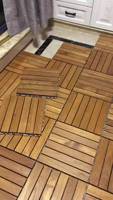 Dalles de terrasse extérieures emboîtables, revêtement de sol imitation teck, grain de bois, dalles carrées pour balcon, jardin, piscine, patio