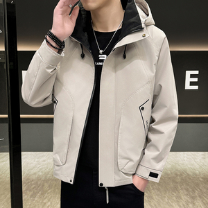 Chaqueta informal para hombre, diseño Joker, nueva colección primavera-otoño 2025, cortavientos e impermeable, con capucha, estilo utilitario, muy popular. - Product Image 3