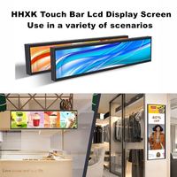 HXXK TOUCH, gran oferta de 38,6 pulgadas, estante de señalización digital comercial ultra ancho, monitor de pantalla de borde, pantalla LCD de barra estirada completa