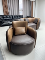 3-Sitzer Sofa Modernes Neues Wohnzimmer Dreisitzer Freizeit-Ledersofa Schlafzimmermöbel Schwamm Ein-Sitzer Echtleder-Sofa