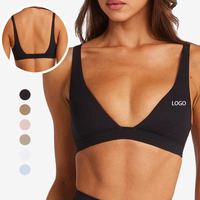 Soutien-gorge de sport à col en V, maintien élevé, dos ouvert, respirant, pour yoga et activités sportives intenses pour femmes