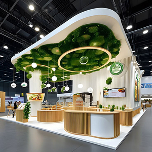 <span class=keywords><strong>Stand</strong></span> d'exposition en bois 20x20 pieds avec espace de rangement, <span class=keywords><strong>stand</strong></span> publicitaire de marque, système modulaire réutilisable pour les foires - Product Image 2