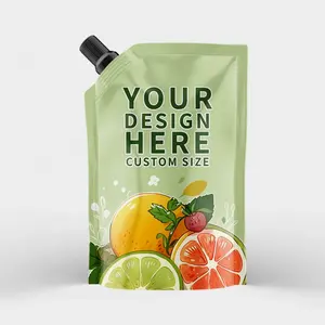 custom drinks spouted stand up pouches Liquid bag stand up pouch bag plastic for juice food packaging