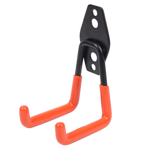 Gancio Moderno Minimalista in Metallo Resistente per Bici e Attrezzi <span class=keywords><strong>da</strong></span> Garage, 2 <span class=keywords><strong>Ganci</strong></span>, Montaggio a Parete con Espansione a Vite, Robusto - Product Image 1