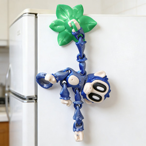 Ornements et articles de décoration personnalisés singe articulé amusant imprimés en 3D, modèle articulé imprimé en 3D, autocollants aimantés pour réfrigérateur - Product Image 5